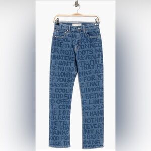 RARE MOTHER NWT The Smarty Pants Skimp High Waist Straight Leg Jeans— 28